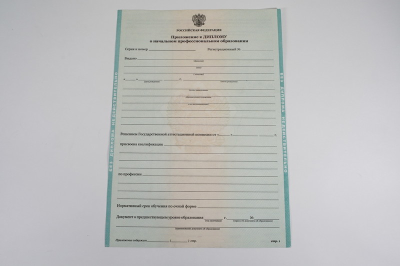 Диплом о начальном образовании  2010-2024 годов в Белгороде